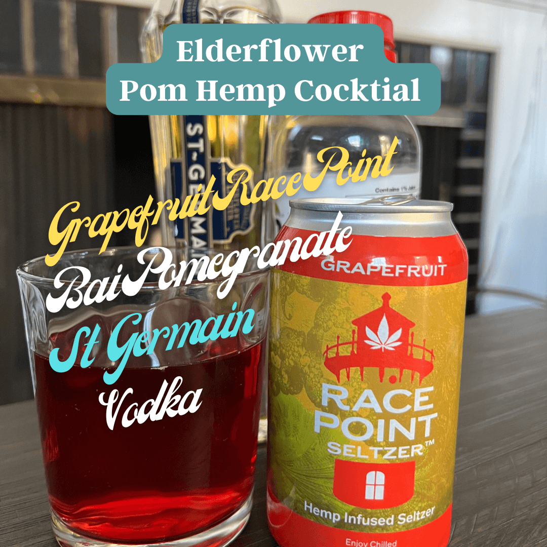 Elderflower Pom Hemp Cocktail